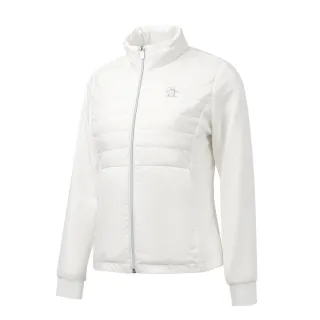 【Munsingwear】企鵝牌 女款白色簡約異材質剪接兩件式羽絨外套 MLSL6604