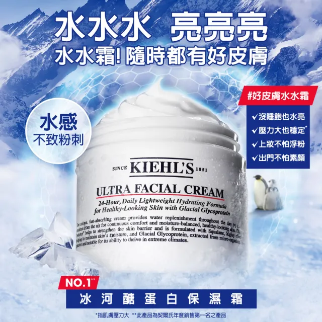 【契爾氏】官方直營 冰河醣蛋白保濕霜28ml(Kiehl’s/28ml/舒緩 修護)