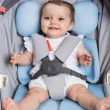 【air cossi】超透氣抗菌天絲座墊_嬰兒推車汽座枕頭(寶寶頭頸支撐綁帶款4m-3y-3色可選)