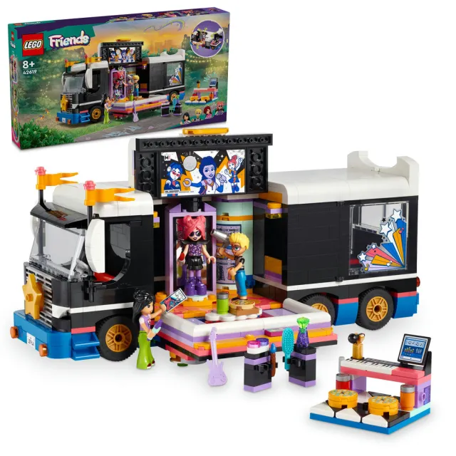 【LEGO 樂高】Friends 42619 流行巨星音樂巡演巴士(玩具車 兒童玩具 禮物)
