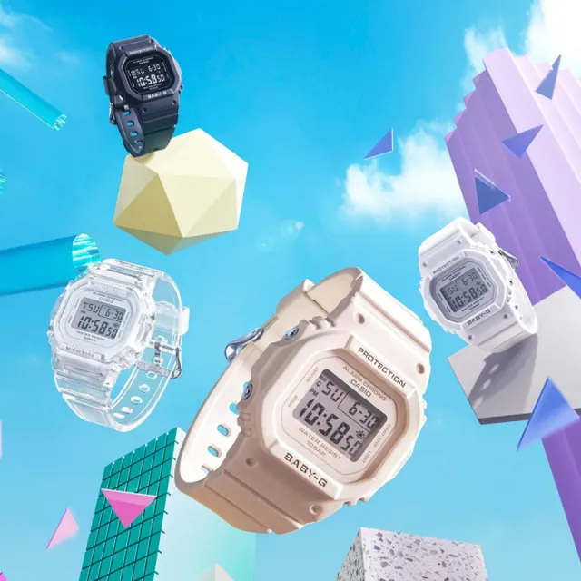 【CASIO 卡西歐】BABY-G 纖薄輕巧電子手錶 母親節 禮物(新版BGD-565U-1/舊版BGD-565-1)