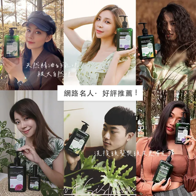 【arin 氧潤】沙龍級精油洗髮精520ml 任選3組(胺基酸洗髮精/臭油癢屑塌敏弱毛躁)