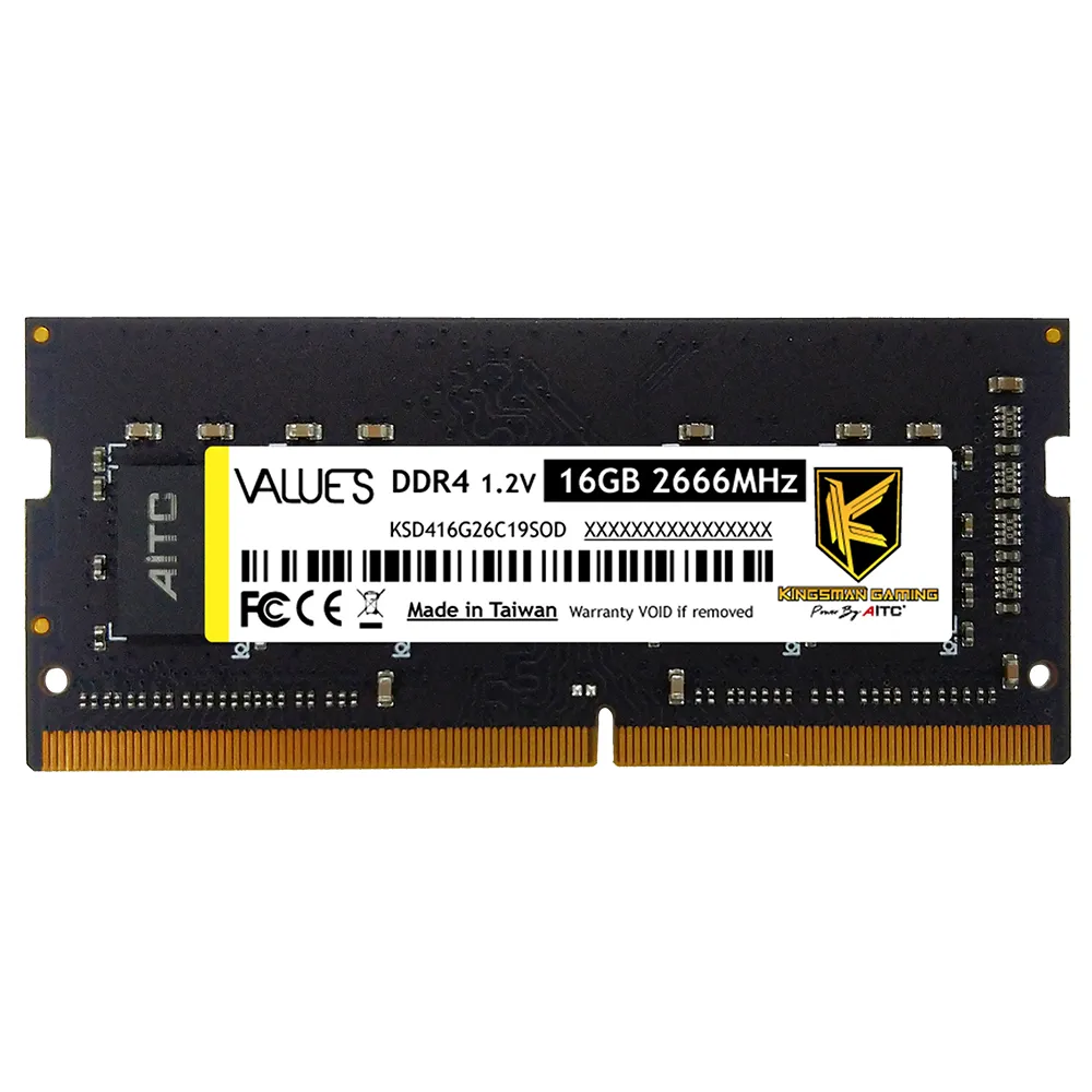 【AITC 艾格】DDR4/2666_16GB NB用(KSD416G26C19SOD)