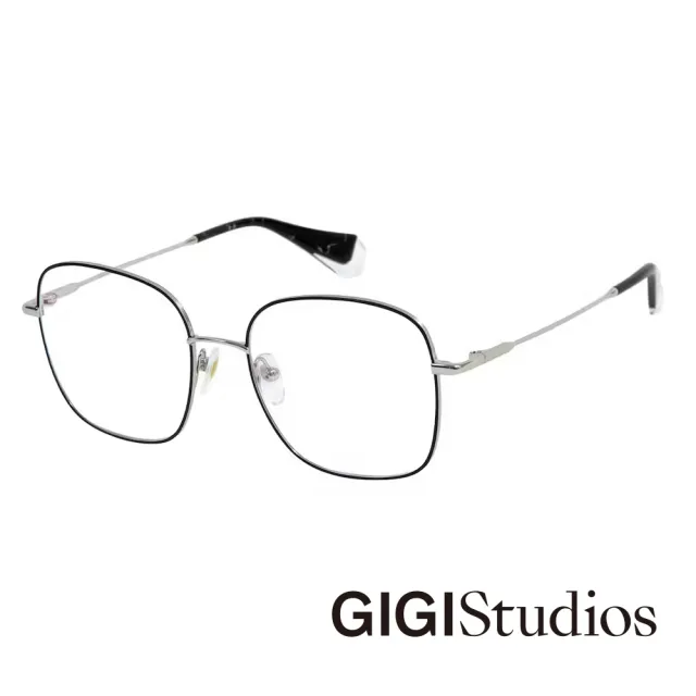 【GIGI Studios】圓角方框設計光學眼鏡(銀 - BROOKLYN-6800/3)
