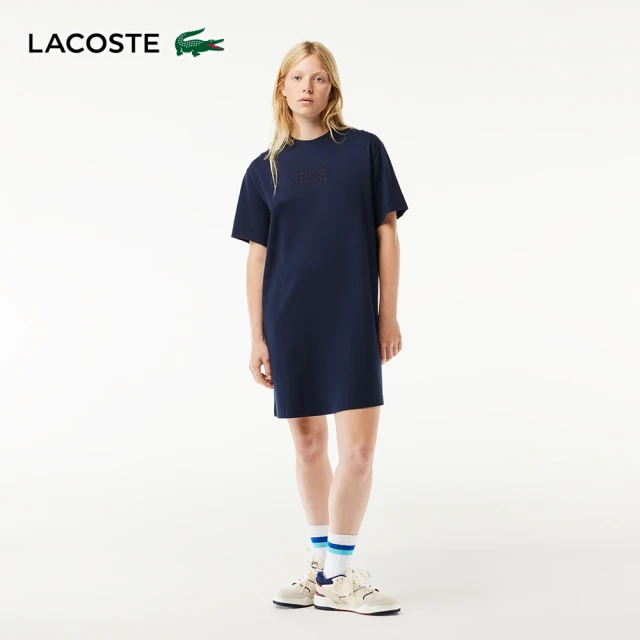 LACOSTE 中性款-印花運動連帽衛衣(海軍藍) 推薦