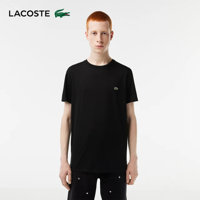 LACOSTE 男裝-常規版型短袖Logo T恤(黑色)