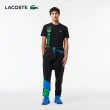 【LACOSTE】男裝-Tennis印花合身短袖T恤(黑色)