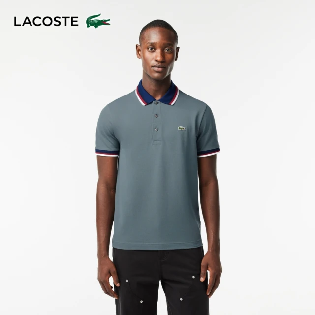 LACOSTE 男裝-經典L1312長袖Polo衫(藍色) 