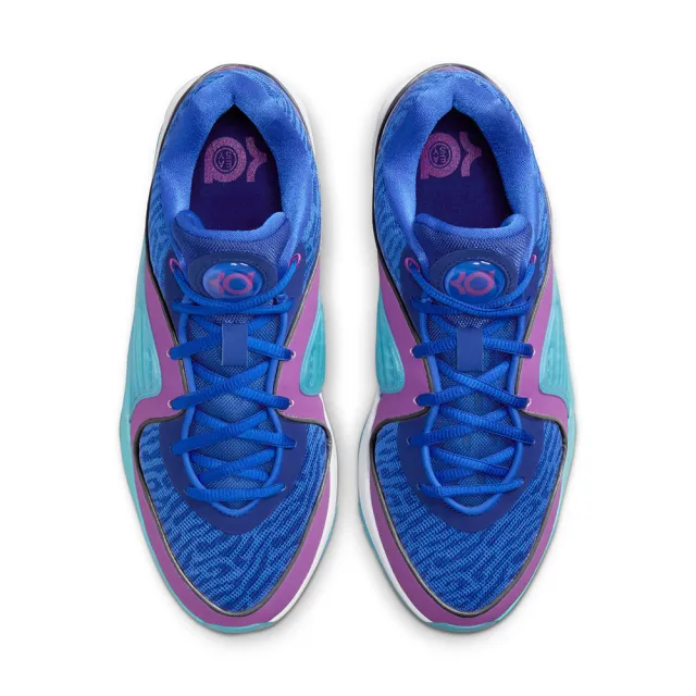 【NIKE 耐吉】籃球鞋 男鞋 運動鞋 包覆 緩震 KD16 EP 藍紫 DV2916-401(2B3411)