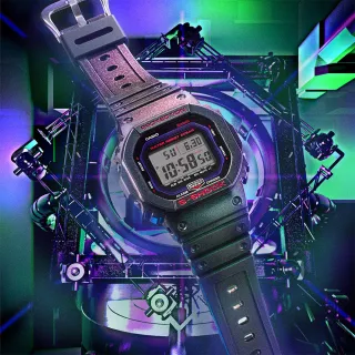 【CASIO 卡西歐】G-SHOCK 電競玩家 炫彩烤漆 藍芽手錶 新年禮物(DW-B5600AH-6)