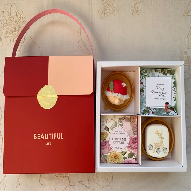 【舞芯無棕皂】MIT浪漫節慶聖誕節造型4入手工皂禮盒