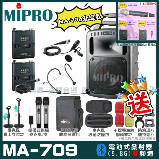 MIPRO MA-709 雙頻5.8G無線喊話器擴音機(手持