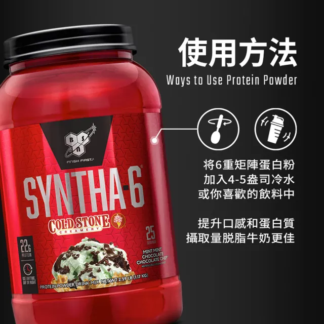 【BSN 畢斯恩】Syntha-6 頂級綜合乳清蛋白 10磅(香草冰淇淋)