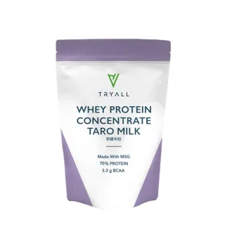【台灣 TRYALL】濃縮乳清蛋白500g/袋-芋頭牛奶