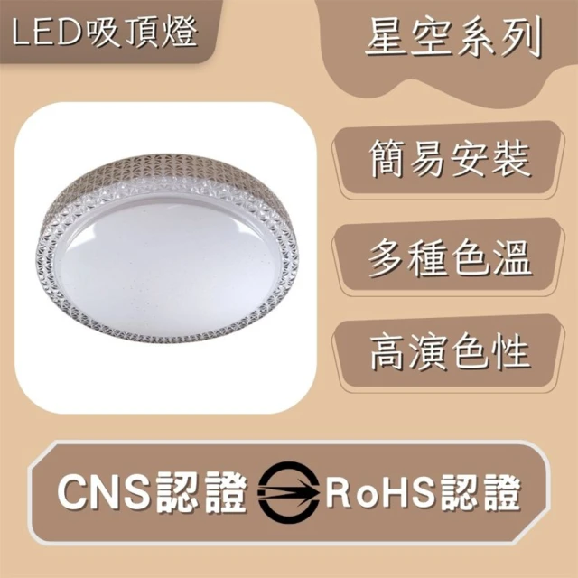 彩渝 LED 吸頂燈 36W 星空(星點 星鑽 高光效 客廳燈 臥室燈具 房間燈)