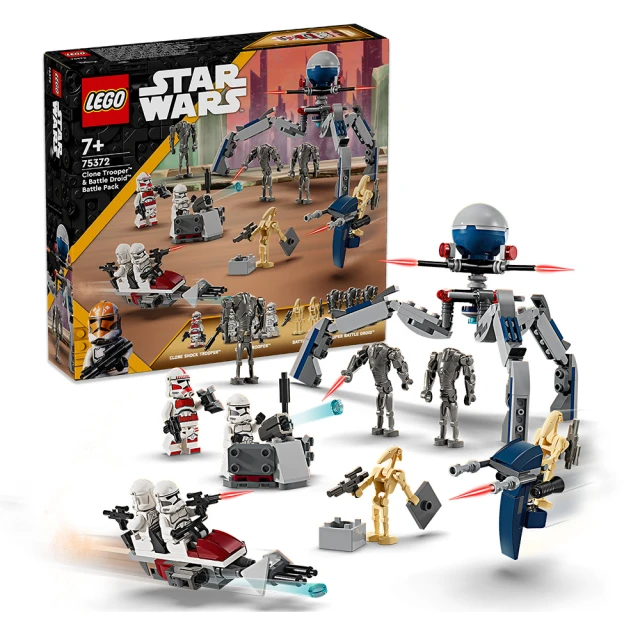 LEGO 樂高 星際大戰系列 75372 克隆軍隊與戰鬥機器人組合(Clone Trooper & Battle Droid Battle Pack)