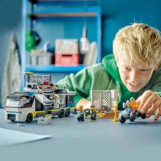 【LEGO 樂高】城市系列 60418 警察行動刑事實驗室(職人體驗 兒童積木)