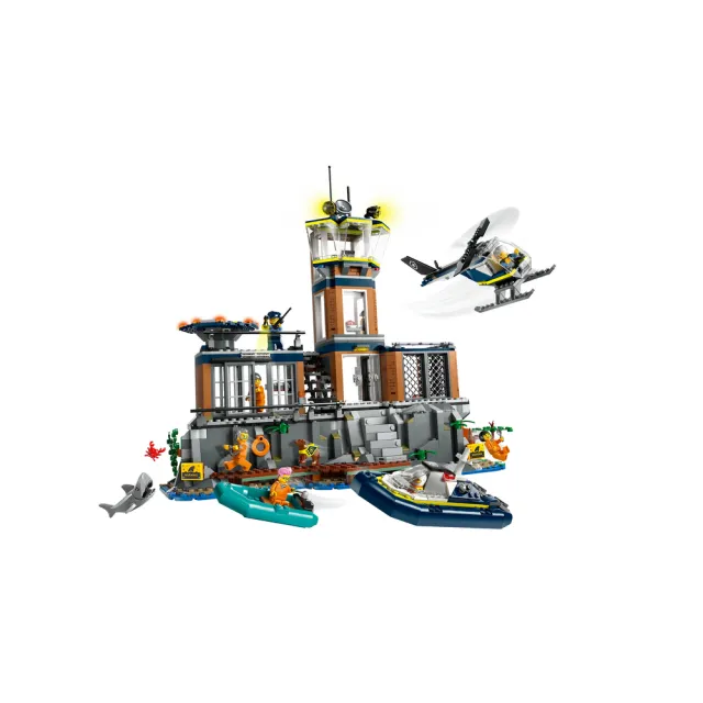 【LEGO 樂高】城市系列 60419 監獄島(警察玩具 兒童積木)