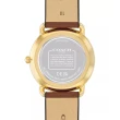 【COACH】Elliot C字皮帶女錶-金面咖啡皮帶(CO14504201)