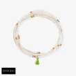 【SHASHI】紐約品牌 Eliza 白色珍珠 三層手鍊 50公分項鍊 2用款(三層手鍊)