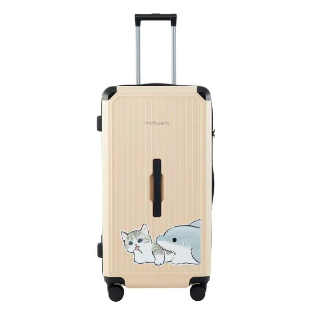 【mofusand】貓福珊迪20吋旅行箱(貓鯊款 2色可選 2年保固 行李箱 海關鎖 雙排飛機輪)