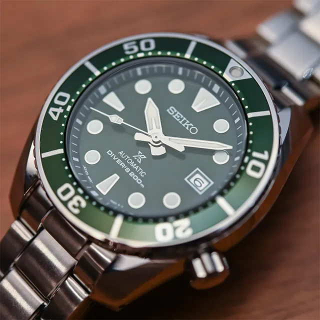 【SEIKO 精工】PROSPEX 水鬼 200米潛水機械錶-綠水鬼/45mm 開學禮 送禮 推薦(6R35-00A0G  SPB103J1)