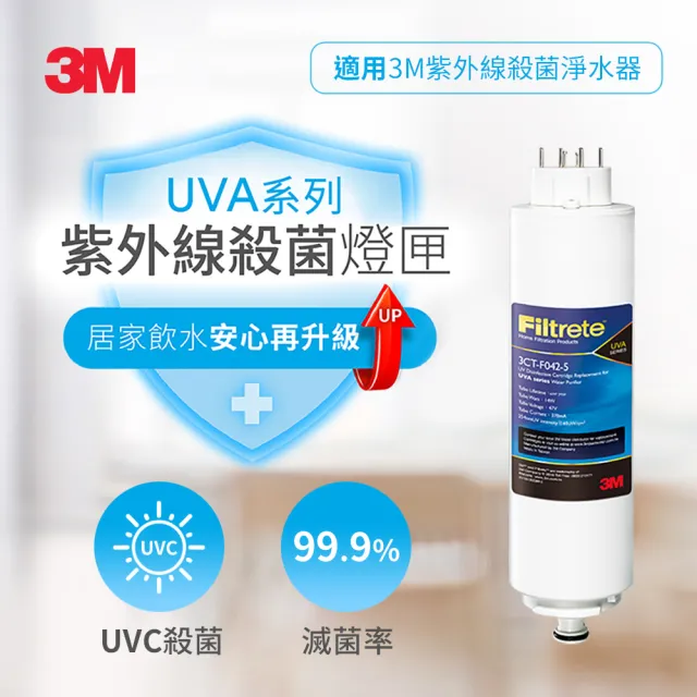 【3M】UVA系列紫外線殺菌燈匣3CT-F042-5(適用機型UVA1000/UVA2000/UVA3000/T21 通用型號3CT-F022-5)