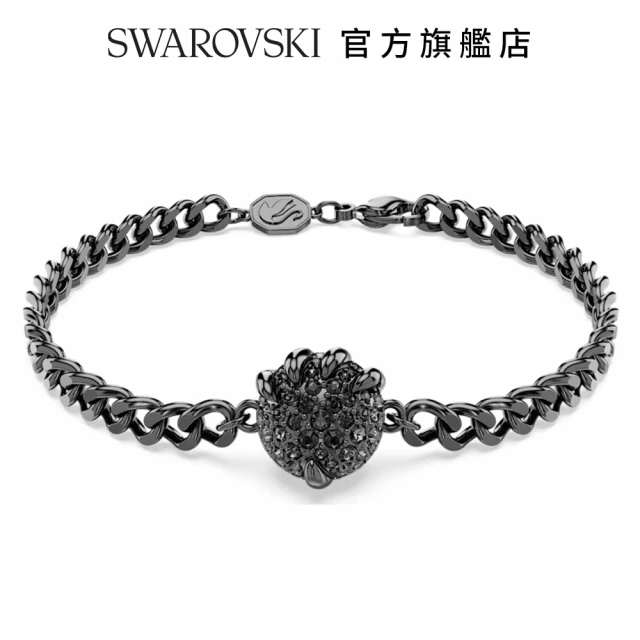 SWAROVSKI 施華洛世奇 Dragon & Phoenix 手鏈 龍爪 黑色 鍍黑鉻色(交換禮物)