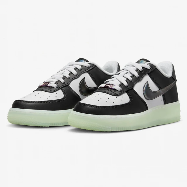 NIKE 耐吉NIKE 耐吉 休閒鞋 女鞋 大童 運動鞋 AIR FORCE 1 LV8 GS 黑白 FZ5529-103(3K2073)