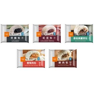 【CHIMEI 奇美】爆漿滿餡包子系列 6包組(經典肉包、香麥芝麻包、香菇高麗菜包、紅豆包、香筍肉包)