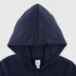 【GAP】男幼童裝 Logo印花連帽外套 碳素軟磨法式圈織系列-海軍藍(857671)