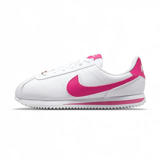 【NIKE 耐吉】Cortez Basic SL GS 女鞋 大童 白桃紅色 阿甘鞋 復古鞋 經典 休閒鞋 904764-109