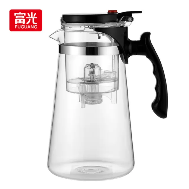 【FUGUANG 富光】1L按壓式飄逸茶壺(茶壺 茶具 涼水壺 熱水壺 泡茶壺 茶水壺)