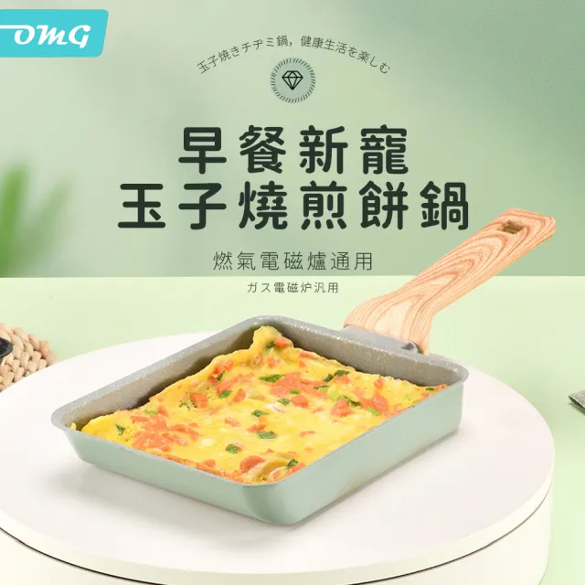 【OMG】日式玉子燒煎鍋 不沾方形煎蛋鍋 雞蛋卷煎鍋 平底煎餅鍋 多用途早餐鍋