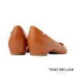 【TINO BELLINI 貝里尼】巴西進口素面尖頭增高平底鞋FSBV008B(焦糖)