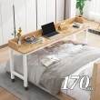 【靚白家居】簡約移動式跨床書桌 170公分 S157(電腦桌 工作桌 臥室 桌子 辦公桌 雙人桌 懶人桌 雙人床)