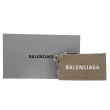 【Balenciaga 巴黎世家】簡約經典LOGO小牛皮可拆掛式信用卡零錢包(大象灰)