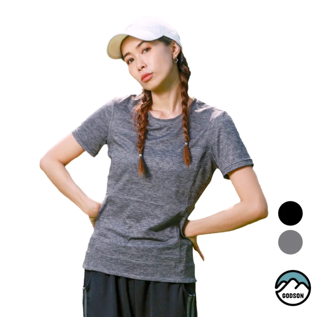 【GODSON】女MIT  萊卡短袖 彈力萊卡 吸汗速乾(瑜珈上衣 健身短袖 戶外運動)