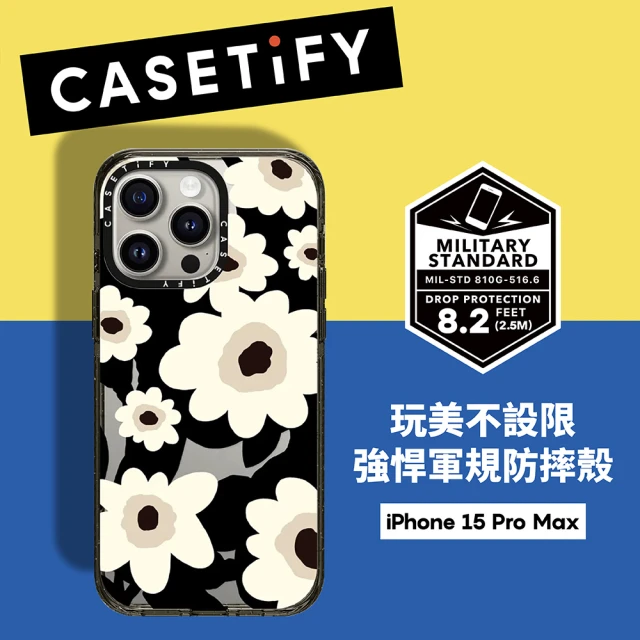 Casetify iPhone 15 Pro Max 耐衝擊保護殼-罌粟花(支援無線充電)