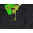 【Y-3 山本耀司】Y-3黑字LOGO棉質刷漆圖案設計抽繩連帽寬鬆長袖外套(黑)