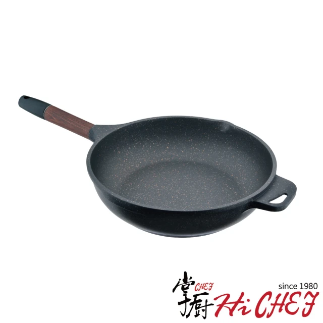 CHEF 掌廚 木柄輕量不沾鍋24CM 平底鍋(無蓋、適用電磁爐)