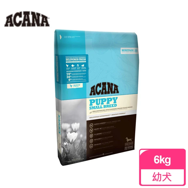 ACANAACANA 挑嘴幼犬無穀配方6Kg放養雞肉+新鮮蔬果(WDJ推薦 幼犬 狗飼料)
