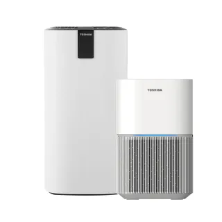 【TOSHIBA 東芝】等離子智能抑菌空氣清淨機 CAF-W116XTW+HEPA H13級抗敏空氣清淨機(獨家旗艦大+小超值組)