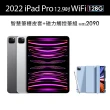 【Apple】2022 iPad Pro 12.9吋/WiFi/128G(A02觸控筆+智慧筆槽皮套組)