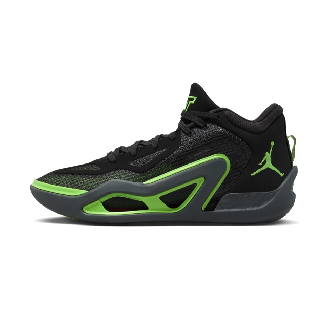 NIKE 耐吉NIKE 耐吉 Jordan Tatum 1 PF 男鞋 黑螢光綠色 實戰 耐磨 運動 休閒 籃球鞋 DZ3330-003