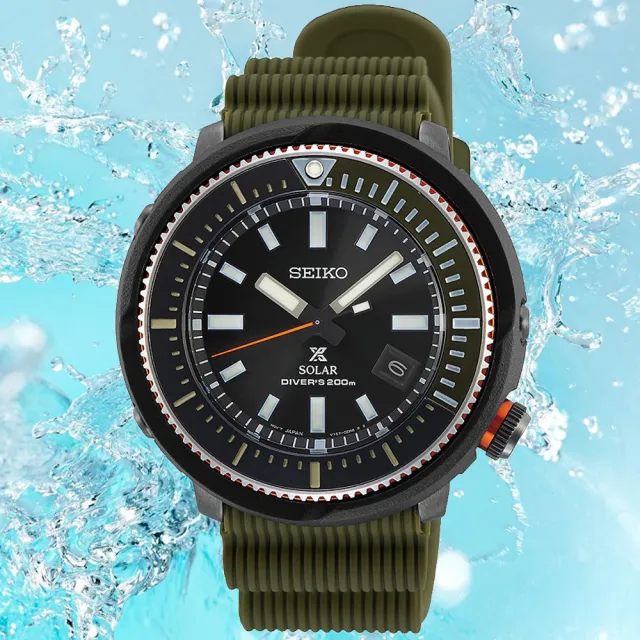 【SEIKO 精工】PROSPEX系列 鮪魚罐頭 太陽能潛水腕錶 爸爸節  七夕 情人節 禮物(SNE547P1/V157-0DE0G)