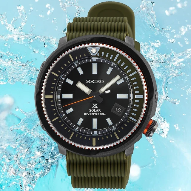 SEIKO 精工SEIKO 精工 PROSPEX系列 鮪魚罐頭 太陽能潛水腕錶(SNE547P1/V157-0DE0G)