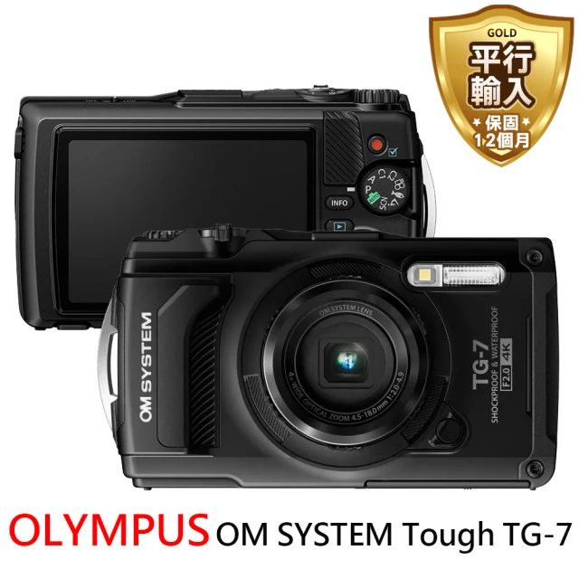 OLYMPUSOLYMPUS OM SYSTEM Tough TG-7 防水數位相機*黑(平行輸入)