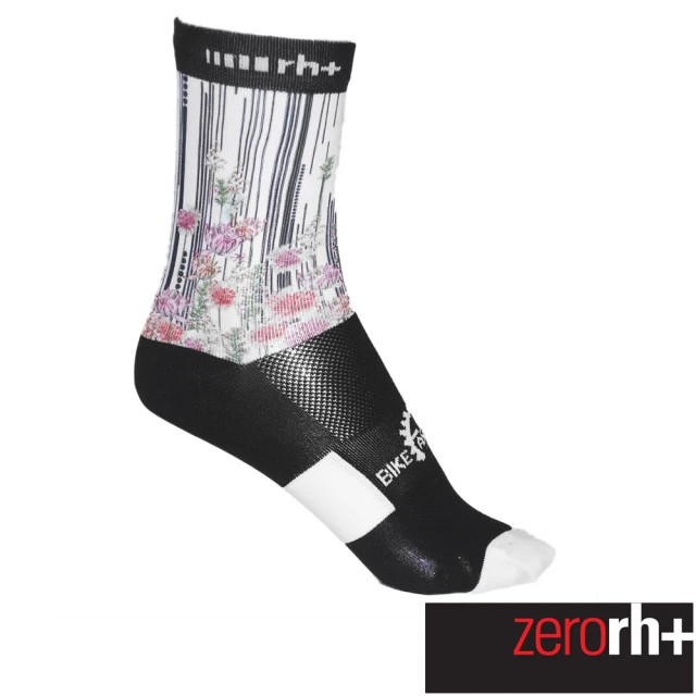 ZeroRH+ 義大利實花系列專業高筒運動襪-15cm(白色 ECX9108_49P)
