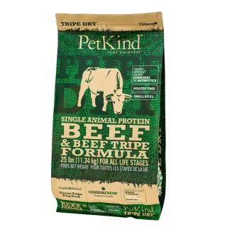 【PetKind 野胃】天然鮮草肚狗糧 低敏牛 25磅(狗飼料 小顆粒 牛肚 牛肉 挑嘴)
